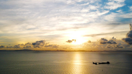 海上日出日落延时美景