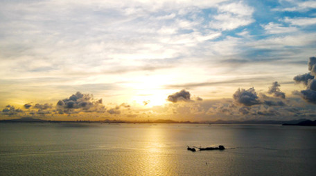 海上日出日落延时美景