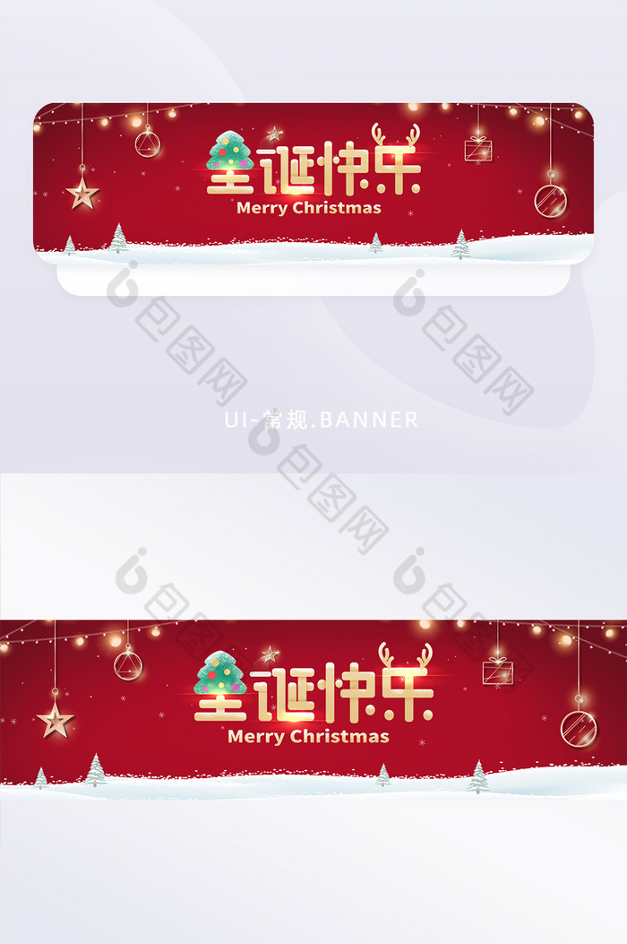 红色圣诞节节日banner图片图片