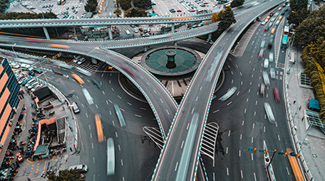 重庆菜园坝立交桥车流繁忙交通延时素材