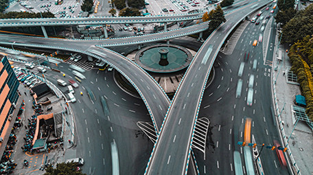 重庆菜园坝立交桥车流繁忙交通延时素材