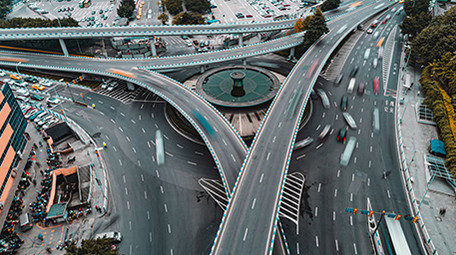 重庆菜园坝立交桥车流繁忙交通延时素材