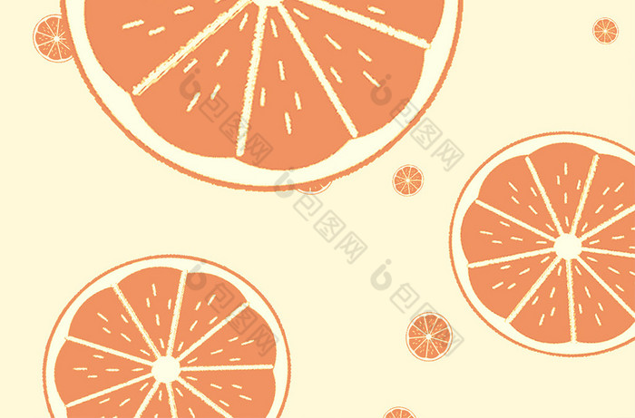 清新动态 简约手机壁纸 橙子背景 水果 小清新手机壁纸  可爱女孩图片