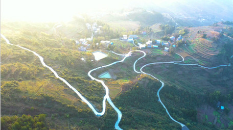 4K航拍夕阳农村风貌田园<strong>乡村</strong>视频素材