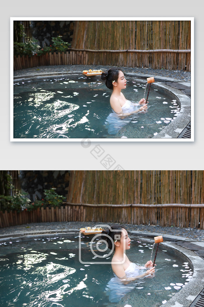 健康保健热水池浴泡温泉图片
