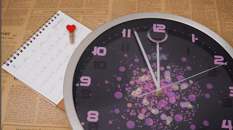 时钟闹钟日子特写