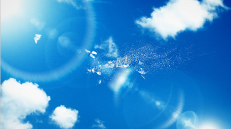 清新简洁天空LOGO演绎片头AE模板