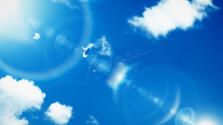 清新简洁天空LOGO演绎片头AE模板