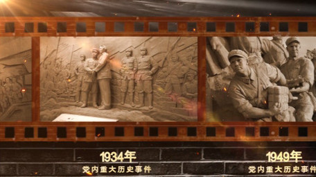 党史100周年历史回顾照片墙AE模板