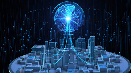 酷炫蓝色智慧城市片头AE模板