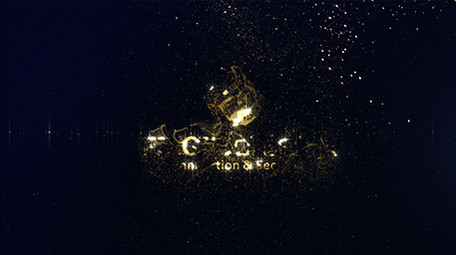 大气金色粒子汇聚logo01