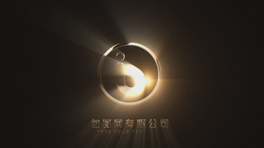 电影质感金色LOGO片头AE模板