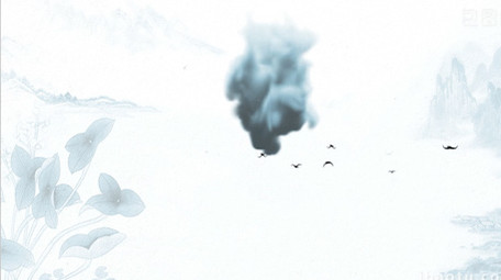 水墨城市古风建筑旅游宣传模板