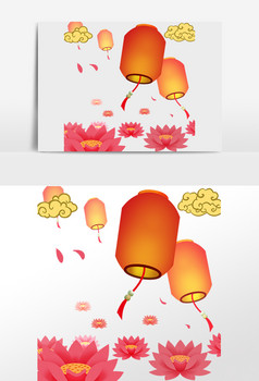 元宵节灯笼赏花灯图片