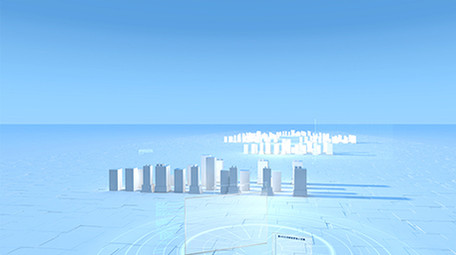 蓝色大气简约科技立体三维照片展示AE模板