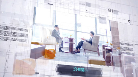 网格线条空间现代企业商务图文展示AE模板