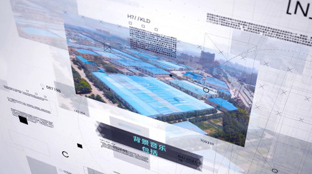 网格线条空间现代企业商务图文展示AE模板