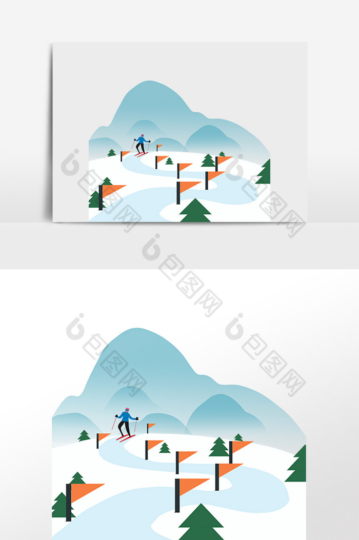 冬天冬季运动会滑雪道图片图片