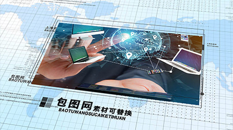 大气科技企业图文展示片头AE模板