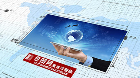 大气科技企业图文展示片头AE模板