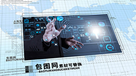 大气科技企业图文展示片头AE模板