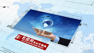 大气科技企业图文展示片头AE模板