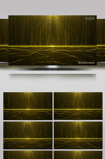 4k大气金色粒子海洋背景图片