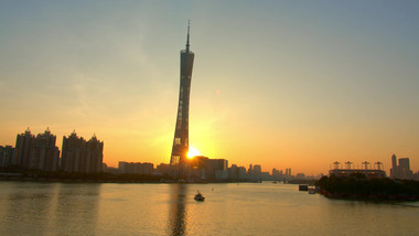 4K实拍<strong>广州广州</strong>塔唯美日落延时摄影