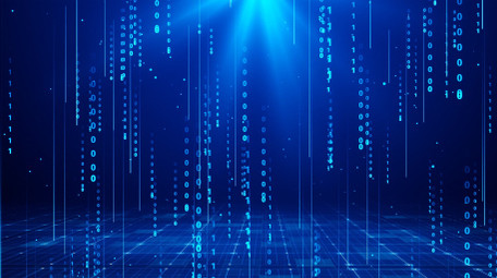 蓝色商务科技数据粒子背景