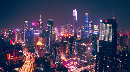 4k震撼航拍广州CBD城市繁华夜景