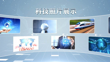 适合各个场景科技照片墙旋转展示AE模板