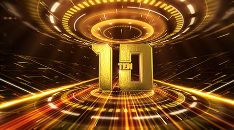 震撼三维创意金字十秒倒计时AE模板