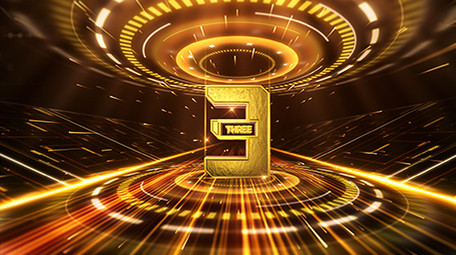 震撼三维创意金字十秒倒计时AE模板