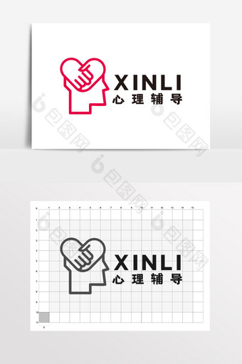 心理咨询心里辅导疏导LOGO标志VI图片