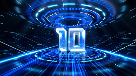 大气三维水晶闪电倒计时AE模板