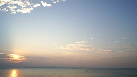 唯美清新海边日出风景延时摄影