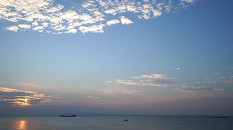 唯美清新海边日出风景延时摄影