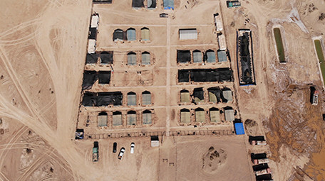 工业石油行业勘探沙漠营地企业宣传航拍素材