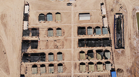 工业石油行业勘探沙漠营地企业宣传航拍素材