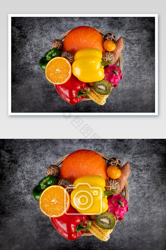 健康果蔬组合摄影图图片