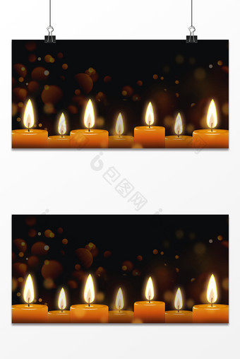黑色梦幻光斑蜡烛纪念日背景图图片