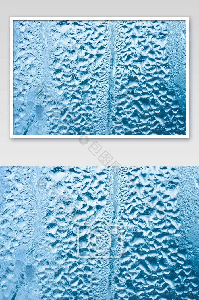 蓝色结冰冰冻摄影图图片图片