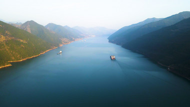 4K航拍万里长江三峡库区自然生态环