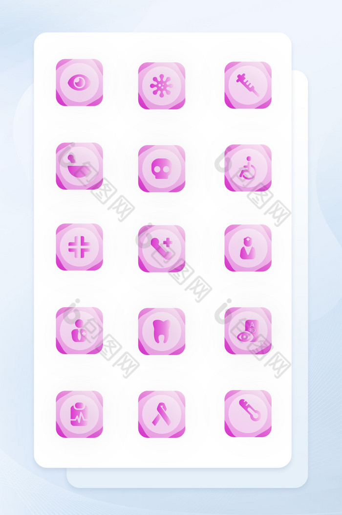 简约紫色渐变立体化医疗设备图标icon图片图片