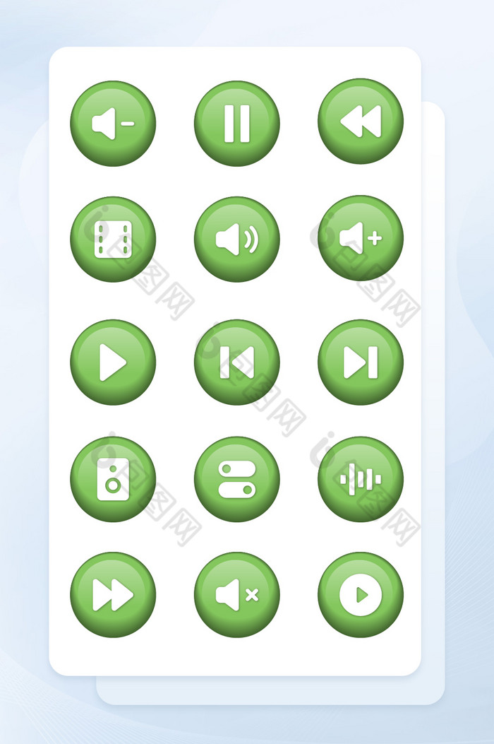 淡绿色简约按钮渐变图标手机商务icon图图片图片