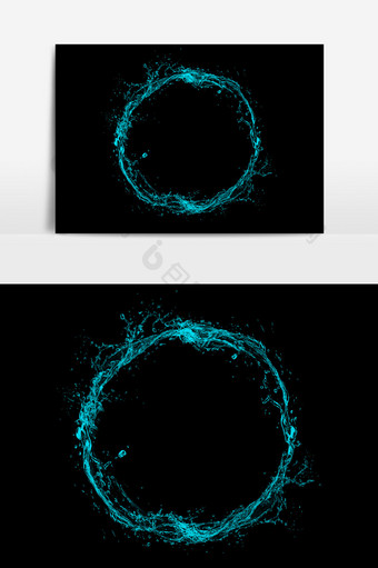 免扣水元素矢量素材图片