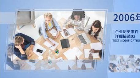 现代创意商务科技企业时间线图文AE模板