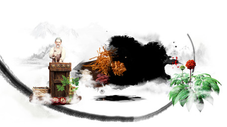 水墨片头中国风中医图文AE模版