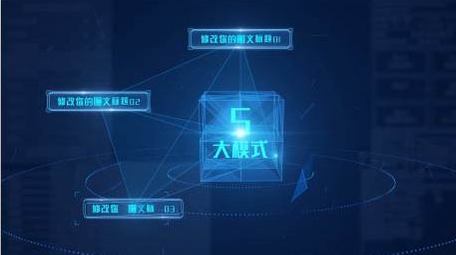 大气蓝色科技<strong>企业</strong>应用板块分类ae模板