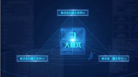 大气蓝色科技<strong>企业</strong>应用板块分类ae模板